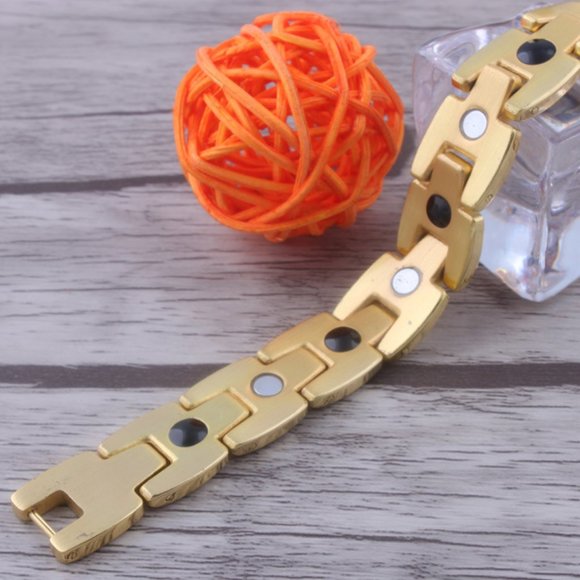 Golden stainless steel bracelet - Picture 3 of 4